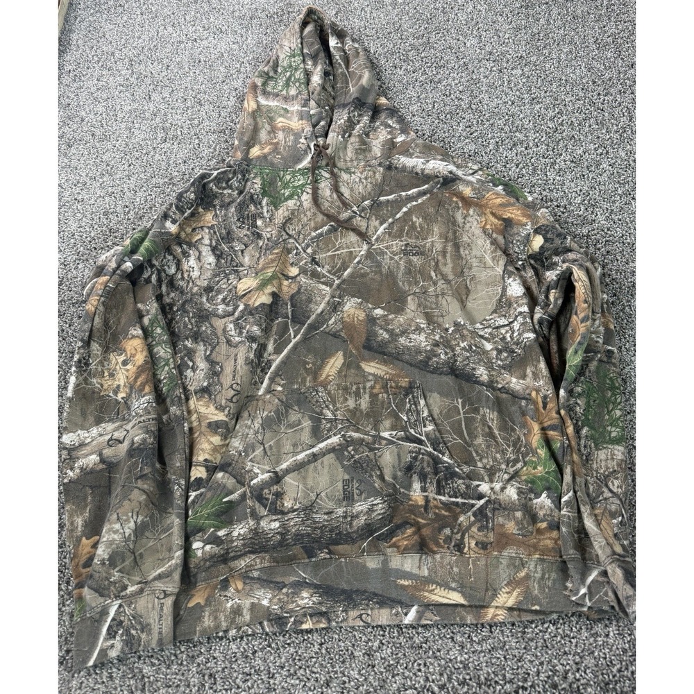 Vintage Y2K Realtree Camo Pullover Hoodie Men's Size 2XL Green